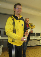 Vuoden seuratyöntekijä Heikki Härkönen.